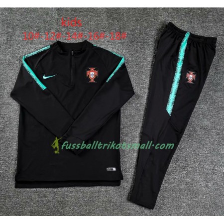 Portugal Kinder Sweatshirts Anzüge Schwarz 2018-2019